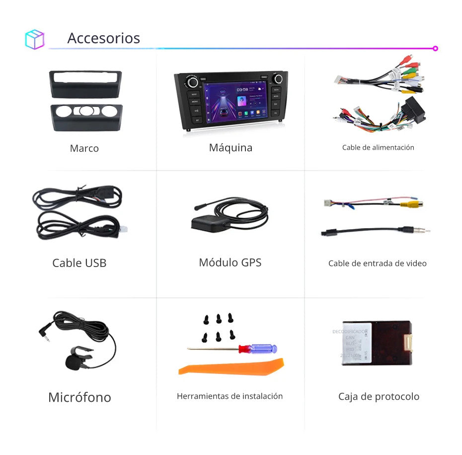 Sistema Multimedia 7" | BMW Serie 1 E81 E82 E87 E88 2004 - 2012 | CarPlay | Android Auto