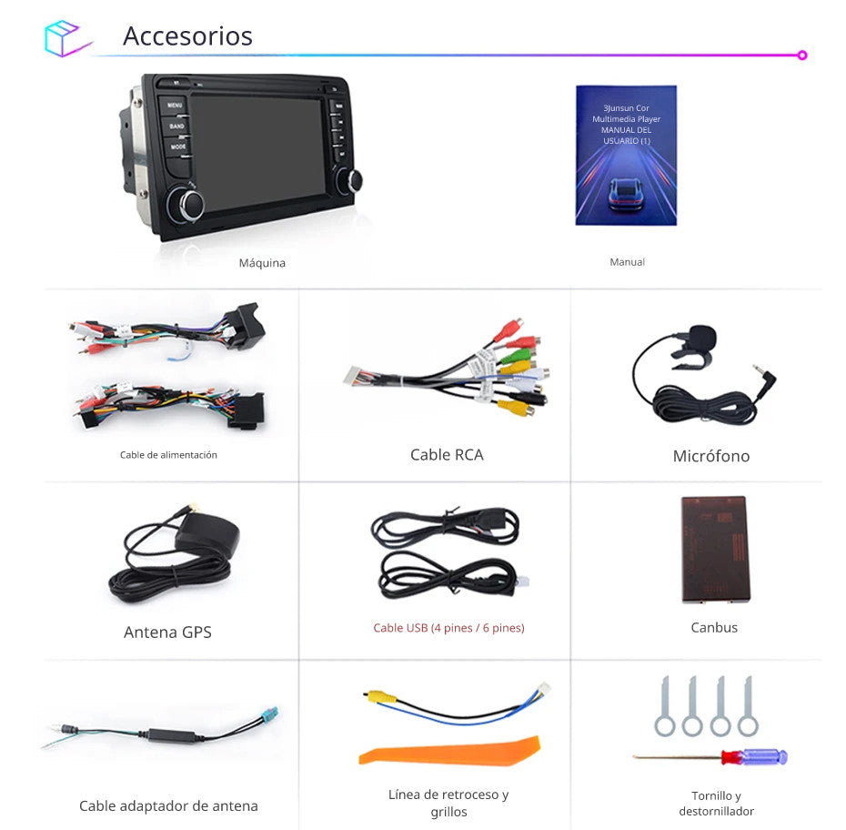 Sistema Multimedia 7" | Audi A3 8P 2003-2011 S3 RS3 Sportback | CarPlay | Android Auto