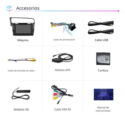 Sistema Multimedia 7" | Volkswagen VW Golf 7 2013-2018 | CarPlay | Android Auto