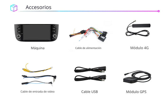 Sistema Multimedia 7" | Fiat Linea Punto Evo 2012-2015 | CarPlay | Android Auto