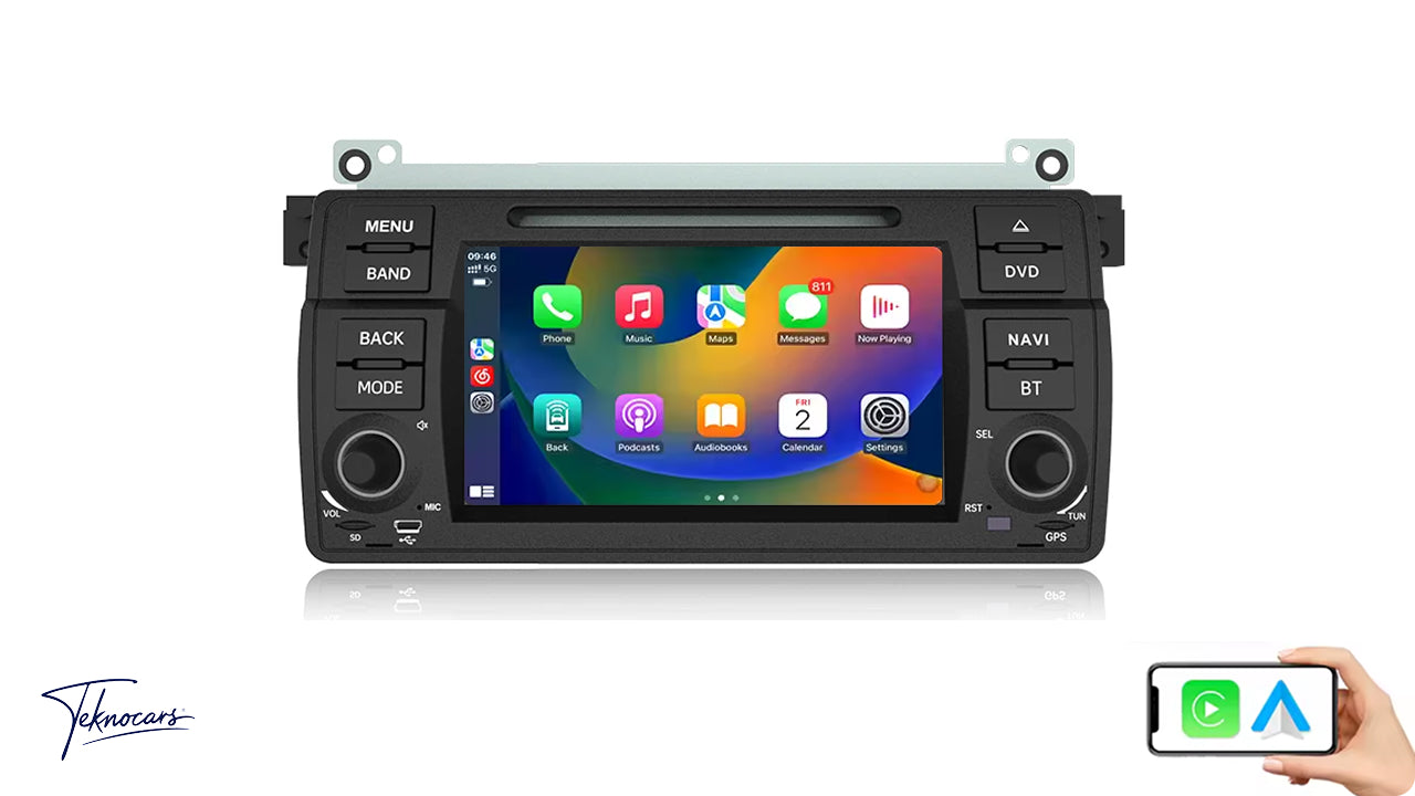 Sistema Multimedia 7" | BMW E46 M3 318/320/325/330/335 | CarPlay | Android Auto
