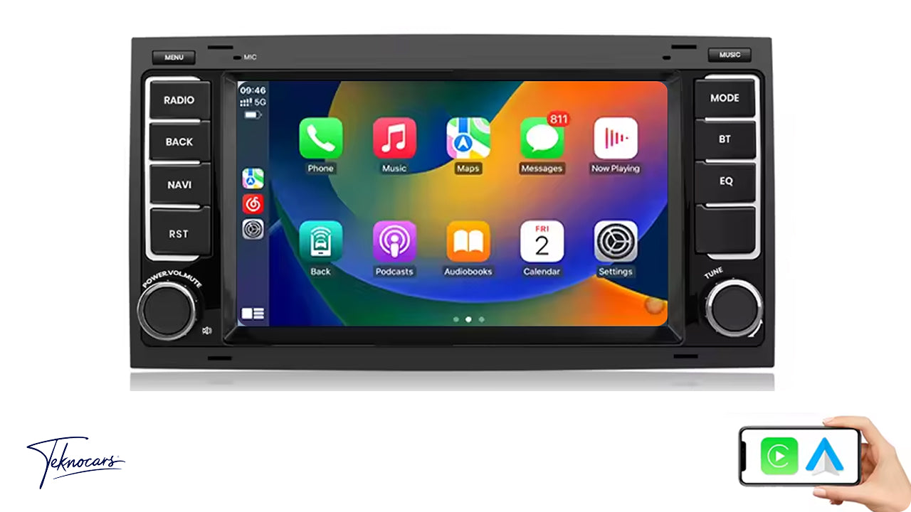 Sistema Multimedia 7" | Volkswagen Touareg | Multivan T5 | Transporte 2004 2005-2009 | CarPlay | Android Auto